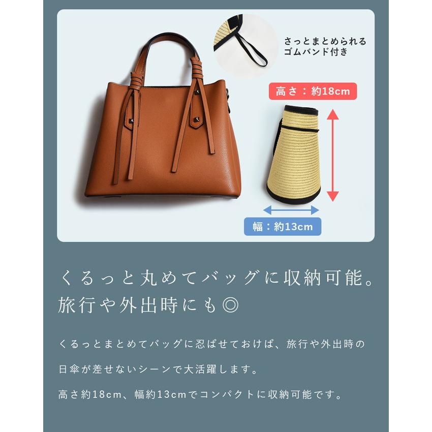 ロサブラン ペーパーポケッタブルバイザー 100%遮光 レディース