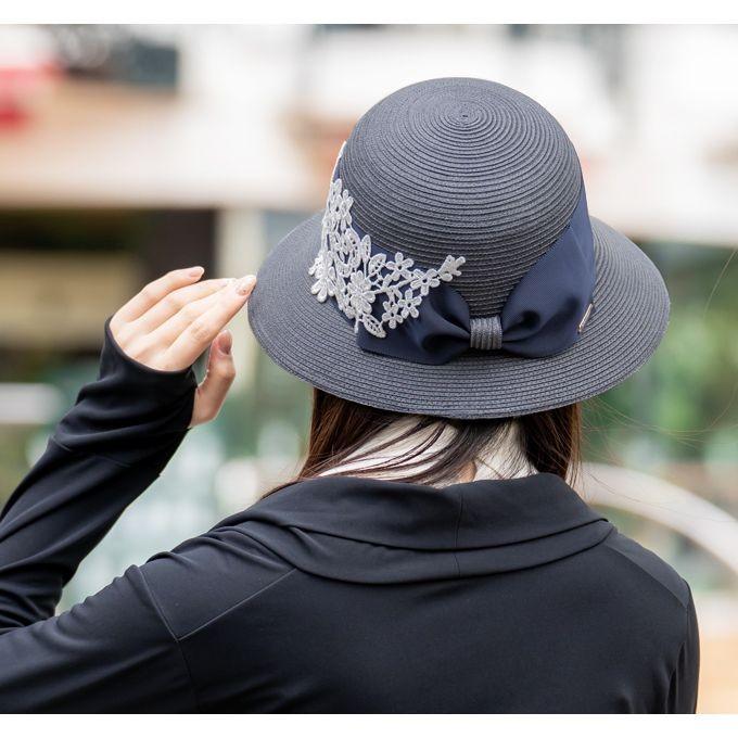 アニメショート 帽子 レディース 完全遮光100% 国産和紙ブレードリボン