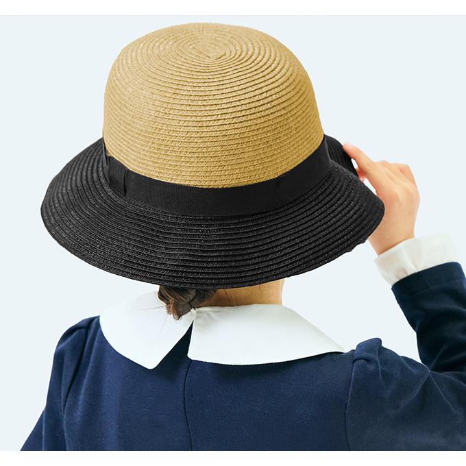 ハット レディース uv 帽子 子供用 洗えるキッズブレード UV 遮光 おしゃれの画像