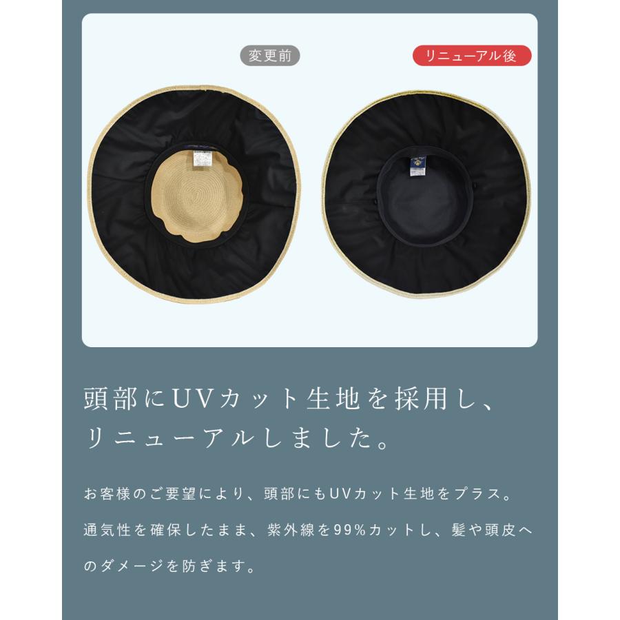 ロサブラン NEW洗えるブレードハット レディース uv 帽子 遮光