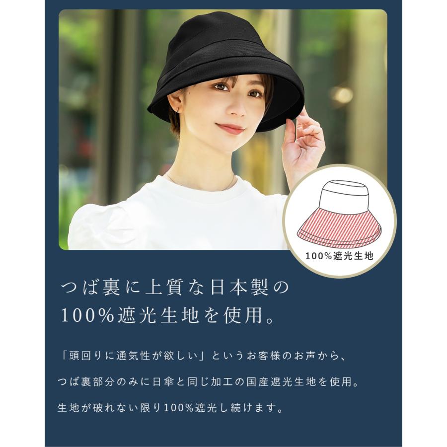 ロサブラン 完全遮光 帽子 レディース ウーリーエッジアップハット