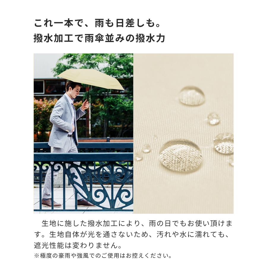日傘 メンズ 折り畳み 6本骨 100％ 完全遮光 遮熱 自動開閉 折り畳み プレーン 【VEILO】55cm折りたたみ傘 日傘男子 uvカット 軽量の画像