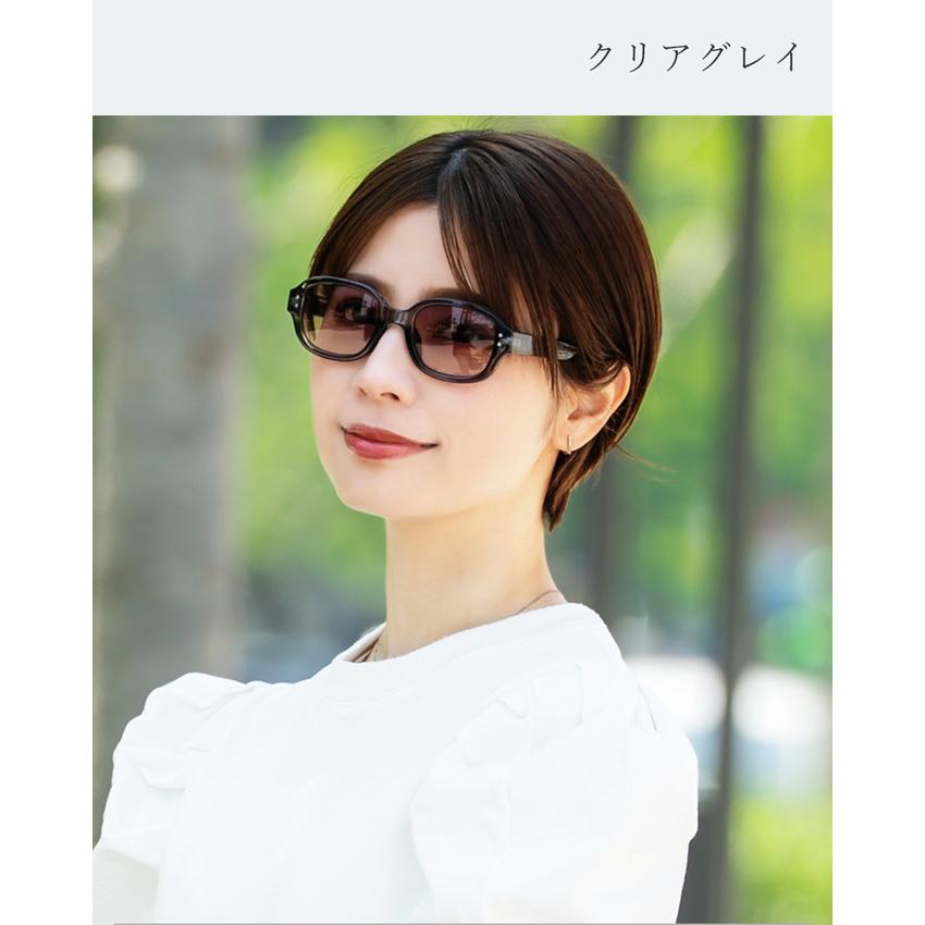 サングラス レディース UVカット メラニンサングラス ウェリントン型