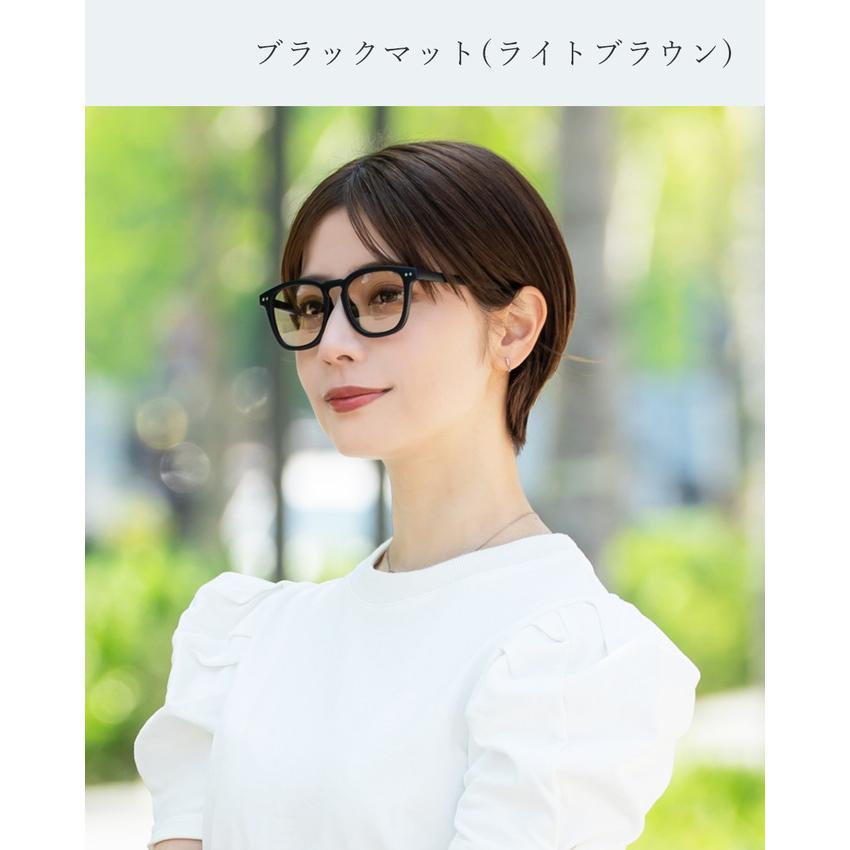 サングラス レディース UVカット メラニンサングラス ブラックマット