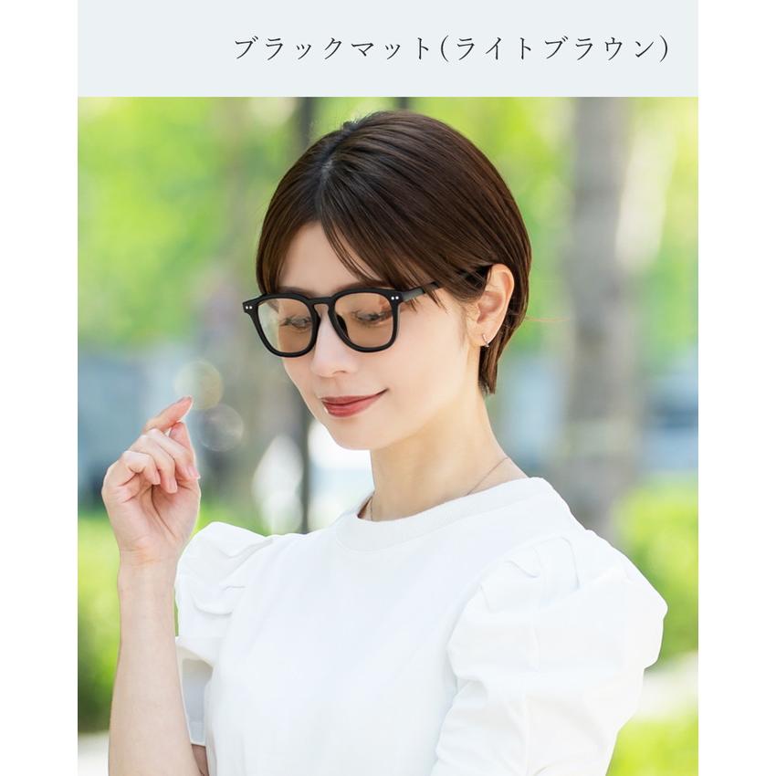 サングラス レディース UVカット メラニンサングラス ブラックマット