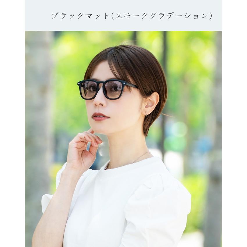 サングラス レディース UVカット メラニンサングラス ブラックマット