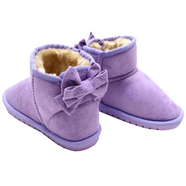 ムートンブーツ リボン付き ファーブーツ 撥水加工 ブーツ ウィンター