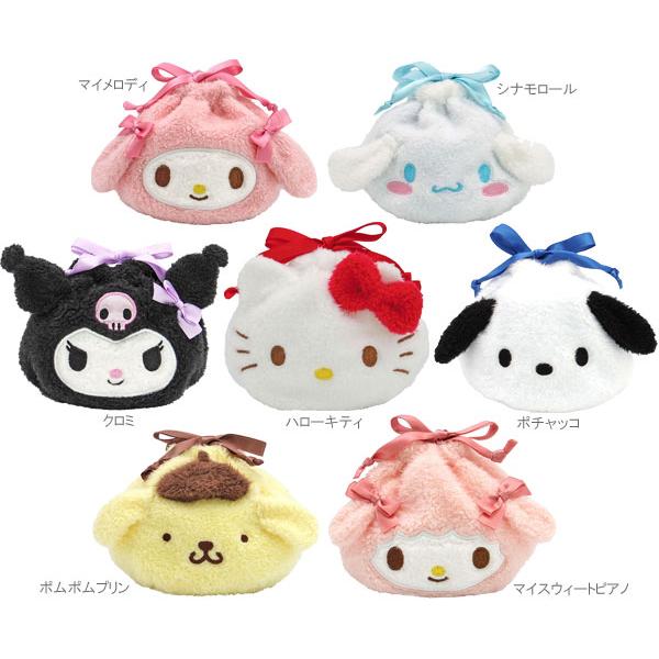 J サンリオ 巾着袋 8点セット ハローキティ ポムポムプリン ウサハナ J サンリオ 巾着袋 8点セット ハローキティ ポムポムプリン ウサハナ