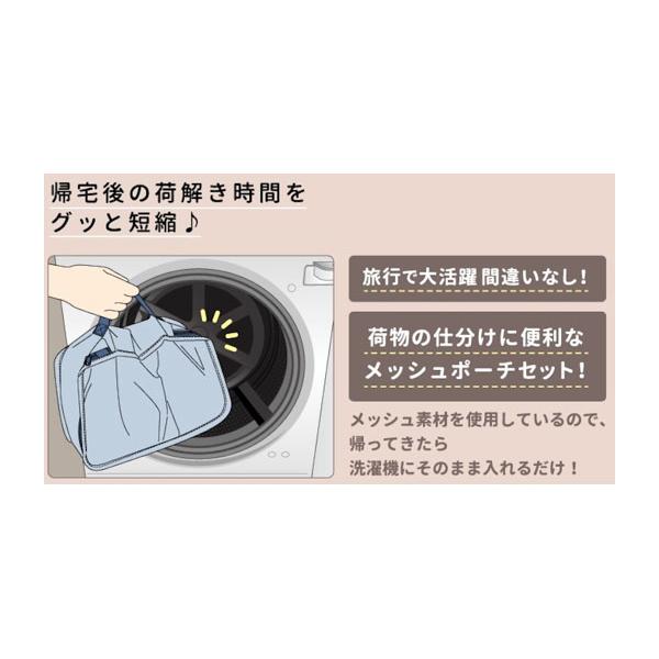 ムーミン メッシュポーチ 5点セット メッシュポーチ ポーチ 圧縮 ポーチ リトルミイ マイディアガール 旅行 トラベル ファスナー 収納袋 ランドリー 洗濯 229082 | MOOMIN | 02