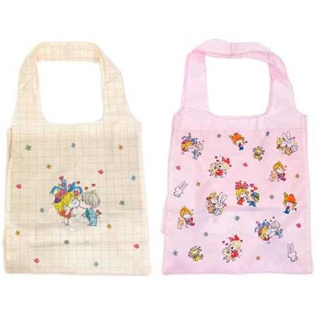 水森亜土 ワイド底板付エコバッグ エコバッグ お買い物バッグ