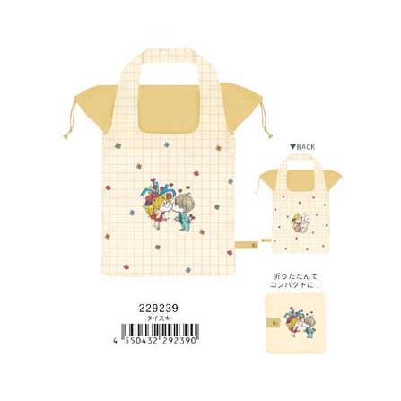 水森亜土 ワイド底板付エコバッグ エコバッグ お買い物バッグ