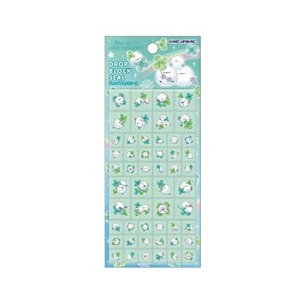 ぽんぽんシマエナガ ドロップブロックシール カットピースシール