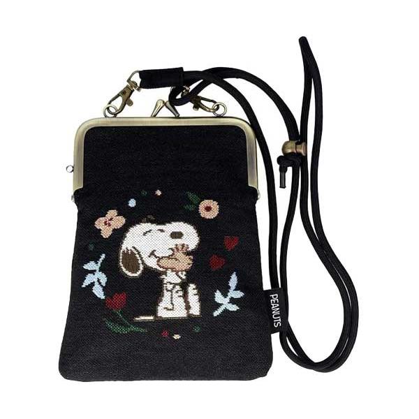 SNOOPY（スヌーピー） ゴブラン織マルチショルダーポーチ がま口 