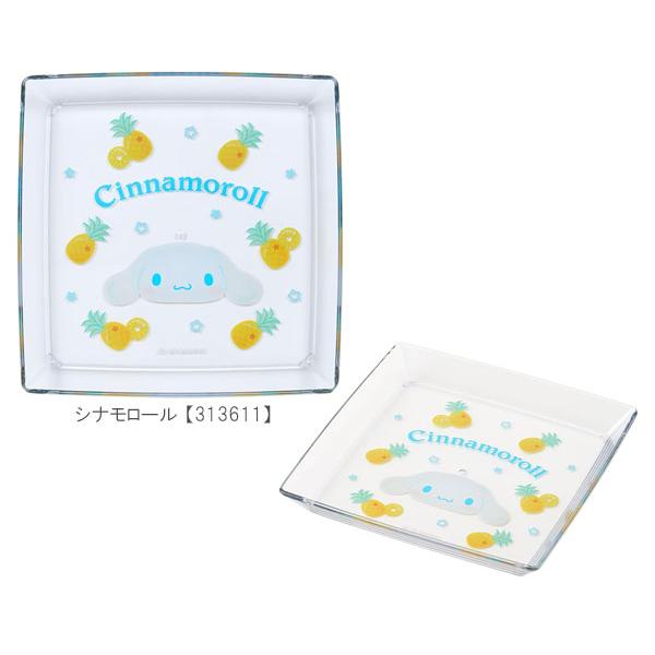 sanrio（サンリオ） スクエアプレート クリア プレート お皿 スクエア
