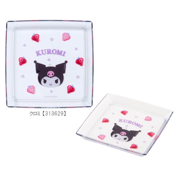 sanrio（サンリオ） スクエアプレート クリア プレート お皿 スクエア