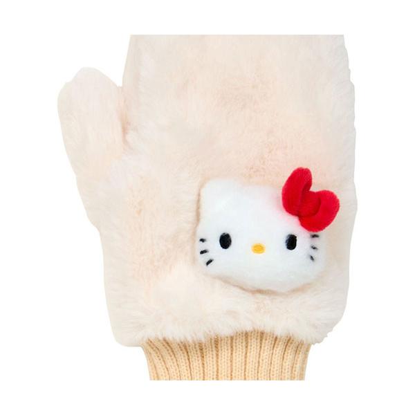 sanrio（サンリオ） 大人用 マスコット付きフェイクファーミトン 手袋