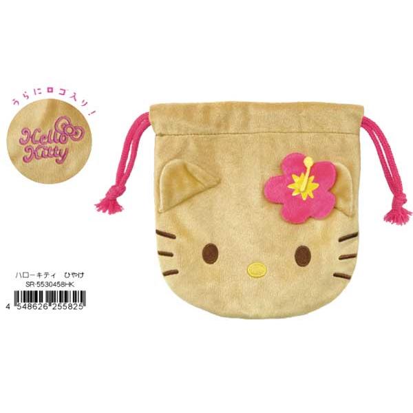 ハローキティ サンリオ ひやけ ギャル ぬいぐるみ巾着 巾着袋 小物入れ