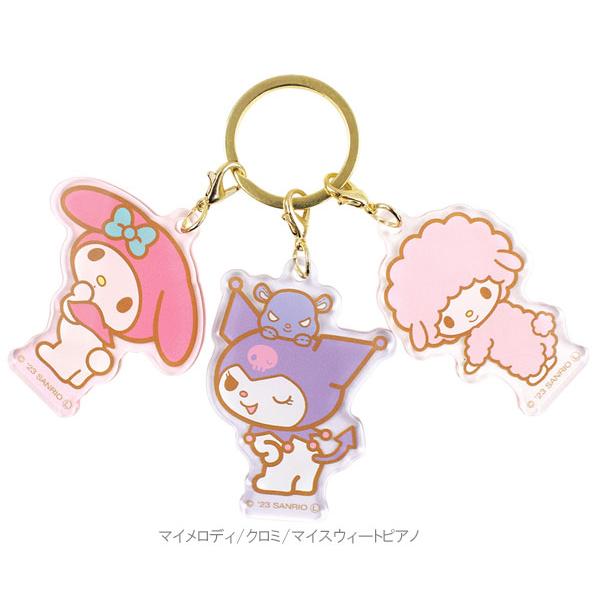 sanrio サンリオ 3チャームキーホルダー マイメロディ クロミ sanrio サンリオ 3チャームキーホルダー マイメロディ クロミ