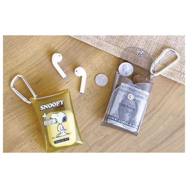 SNOOPY（スヌーピー） カラビナ付きスナップクリアケース ミニポーチ