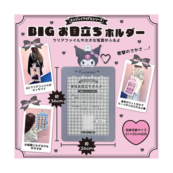 sanrio（サンリオ） BIGお目立ちホルダー A4サイズ 大きめ クリア