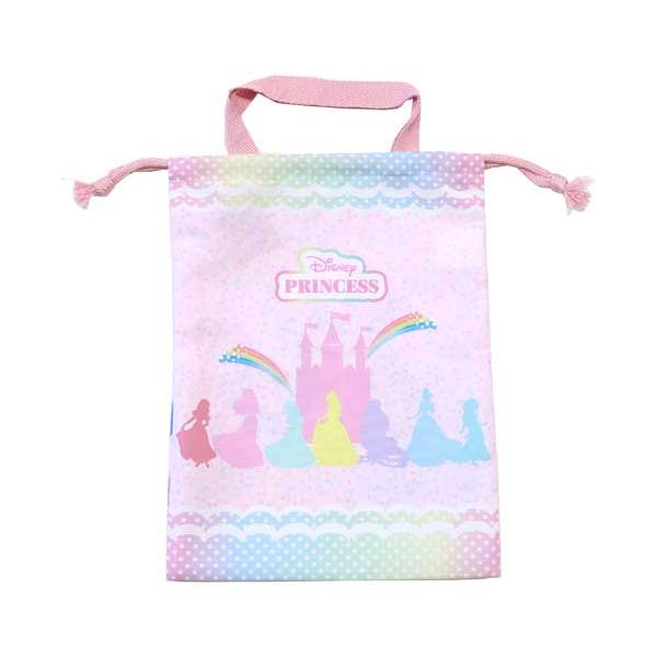 ディズニープリンセス 巾着 手付き巾着 アリエル 白雪姫 シンデレラ