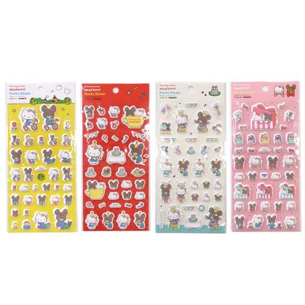 sanrio（サンリオ） フロッキーシール くまのがっこう×ハローキティ
