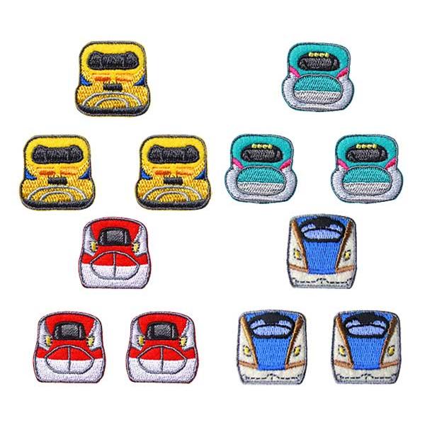 168トレインシールワッペン トレインミニワッペン 新幹線 鉄道 子供 ドクターイエロー E5系はやぶさ E6系こまち E7系北陸新幹線 PTR600（Yahoo!・ROSE CAT）