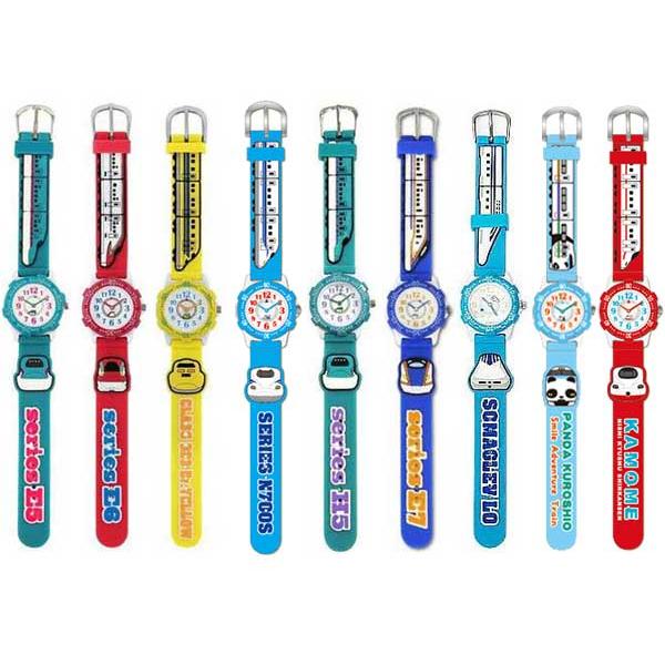 トレインデコウォッチ 新幹線時計 腕時計 鉄道グッズ 新幹線グッズ 時計 プラレール靴  鉄道 子供 新幹線 キッズ | 