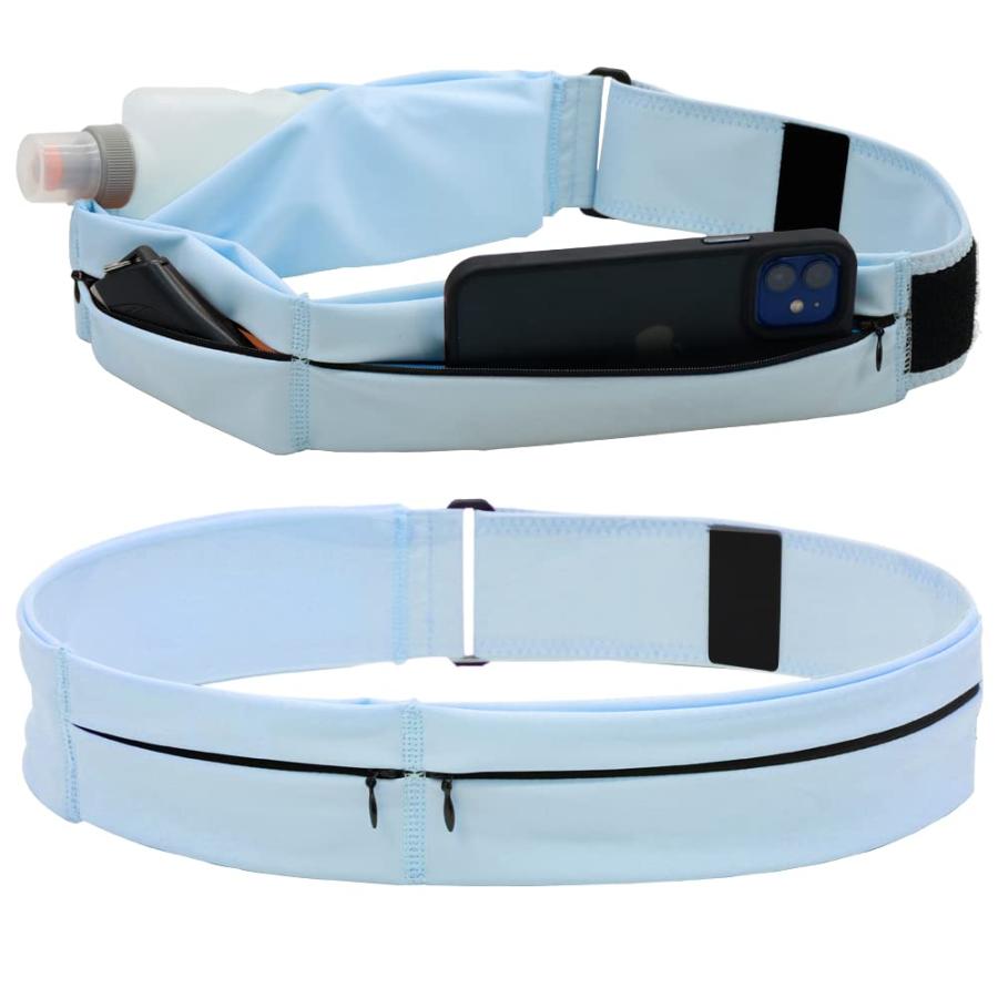 CUBATTY ランニング ポーチ 揺れない ランニング スマホ ポーチ ３ポケット 76g超軽量 安定感 防水 防汗 大容量 伸縮素材 ペットボトル | 