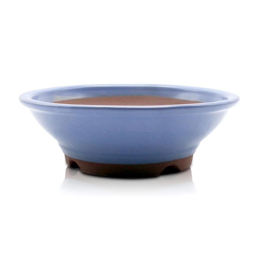 美芸　盆栽鉢　丸　青 楽天市場】盆栽鉢 陶器 4〜8号 丸陣笠鉢 おしゃれ 専門店 白 水色 青