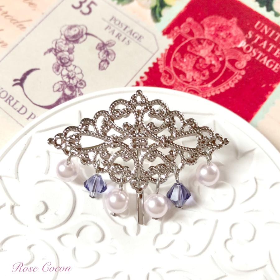 透かし×キラキラ×パールのオリエンタル風ポニーフック |  | 05