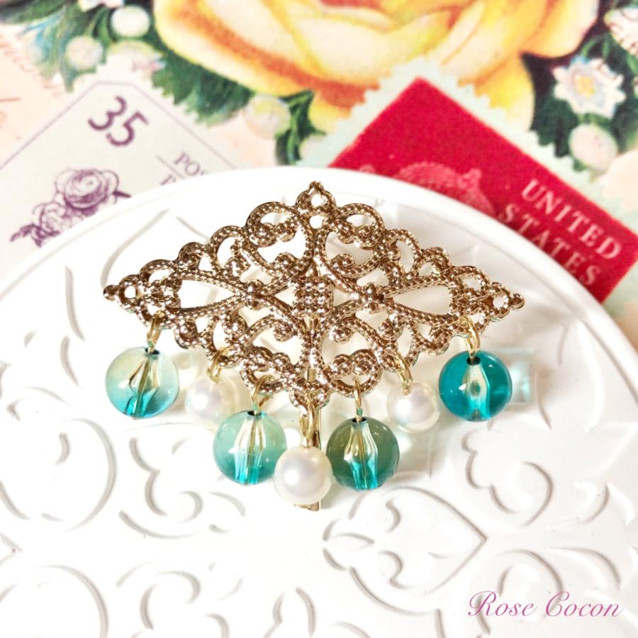 透かし×キラキラ×パールのオリエンタル風ポニーフック |  | 06