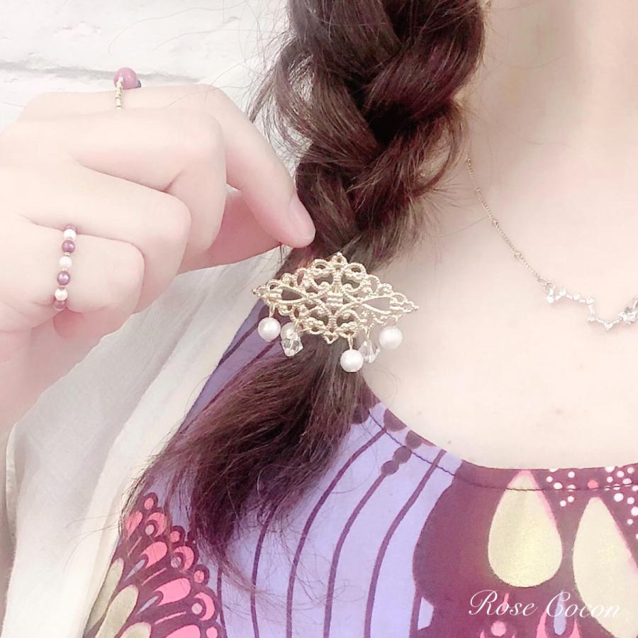 透かし×キラキラ×パールのオリエンタル風ポニーフック |  | 12