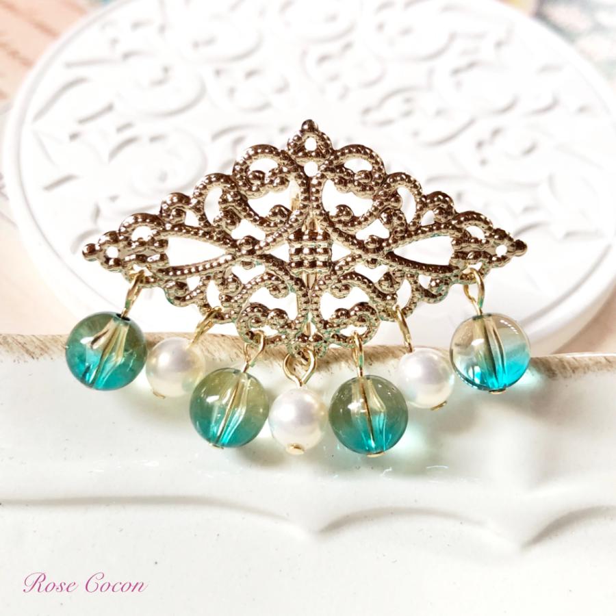 透かし×キラキラ×パールのオリエンタル風ポニーフック |  | 09