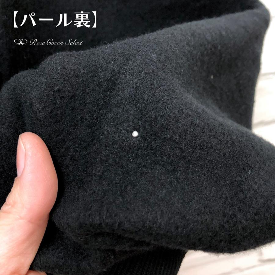 トップス　レディース　スウェット　ブルオーバー　ボリューム袖　パール　裏起毛　長袖　無地　黒　ブラック　モノトーン　フェミニン　おしゃれ　着回し |  | 10
