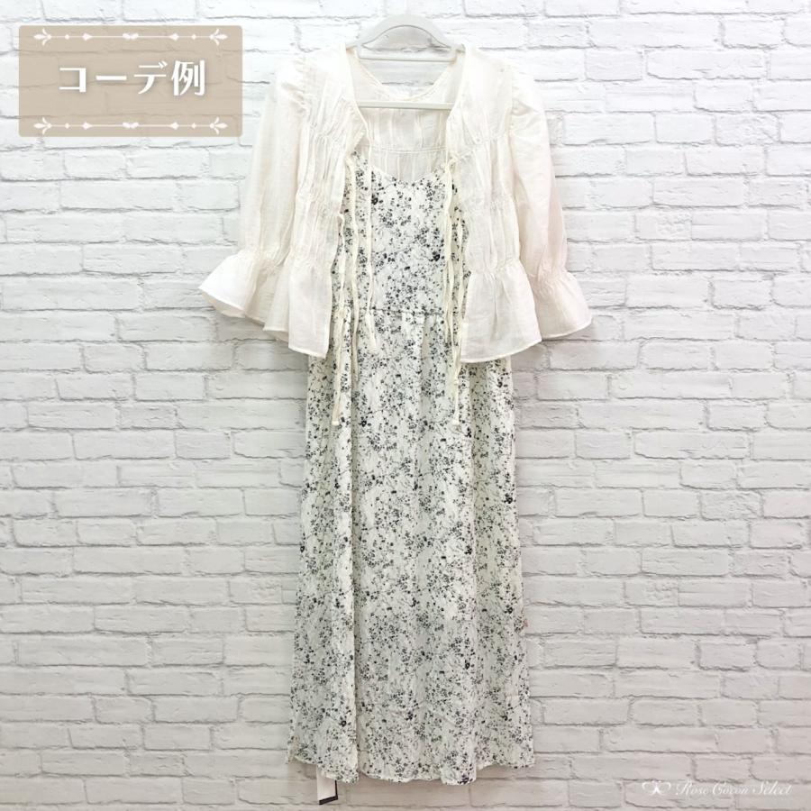 トップス　レディース　無地　シャーリング　シャツ　５分袖　半袖　フリル　二の腕カバー　2way　着回し　羽織り　短め丈　フェミニン　おしゃれ　アイボリー |  | 09