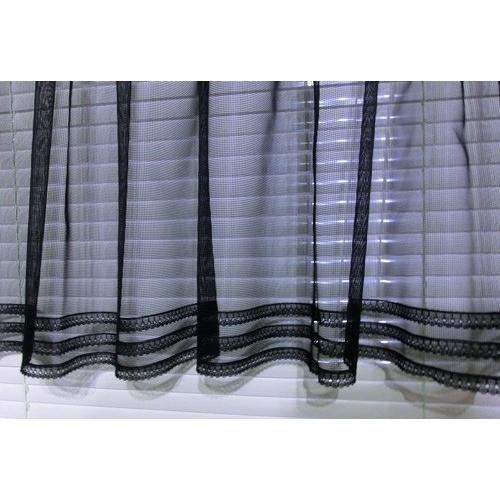 おしゃれでモダンなカフェカーテン 黒 メッシュ おしゃれ 姫系 幅147ｃｍ丈42ｃｍ Cafe Bla147 カーテン プリンセス 通販 Yahoo ショッピング