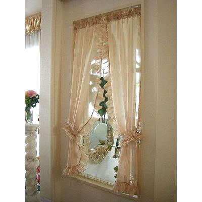 カフェカーテン おしゃれ かわいい 縦長 小窓 レース 突っ張り棒 オーダー 窓枠内ヨコ 71 80ｃｍまで タテ 131 140ｃｍまで カーキカラーのセンタークロス Komadostyle 333bcamel カーテン プリンセス 通販 Yahoo ショッピング