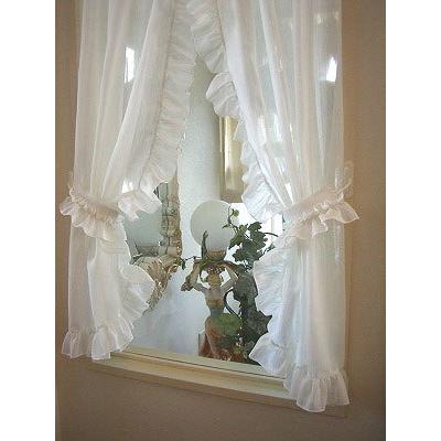 レースカーテン窓枠内ヨコ50〜60cm×タテ111〜120cm 縦長 小