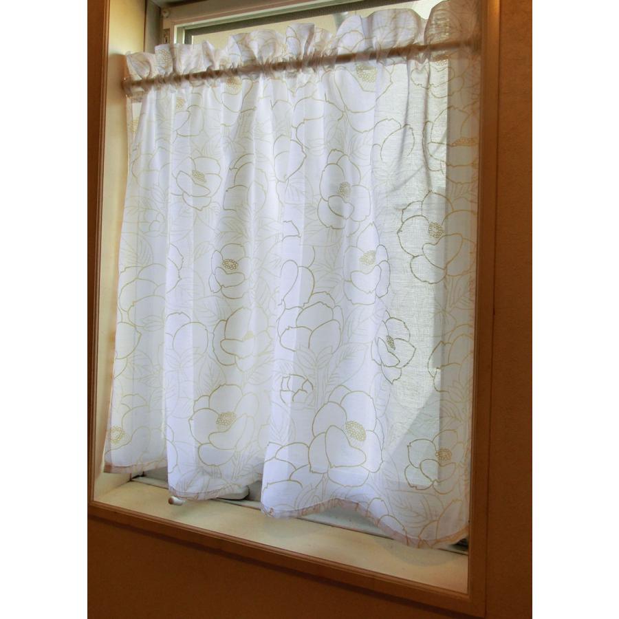 おしゃれな花柄のカフェカーテン かわいい 手作り フリル 幅93ｃｍ 丈70ｃｍ Longcafe 14 カーテン プリンセス 通販 Yahoo ショッピング