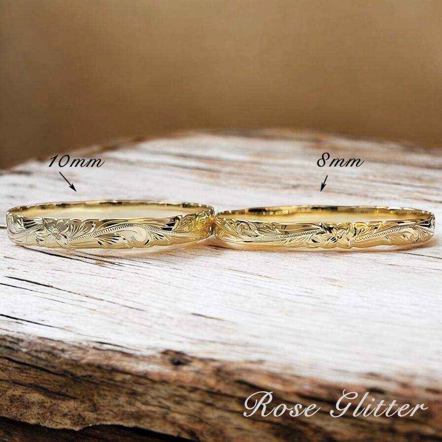 ハワイアンジュエリー バングル レディース 女性 ピンク イエロー 10mm