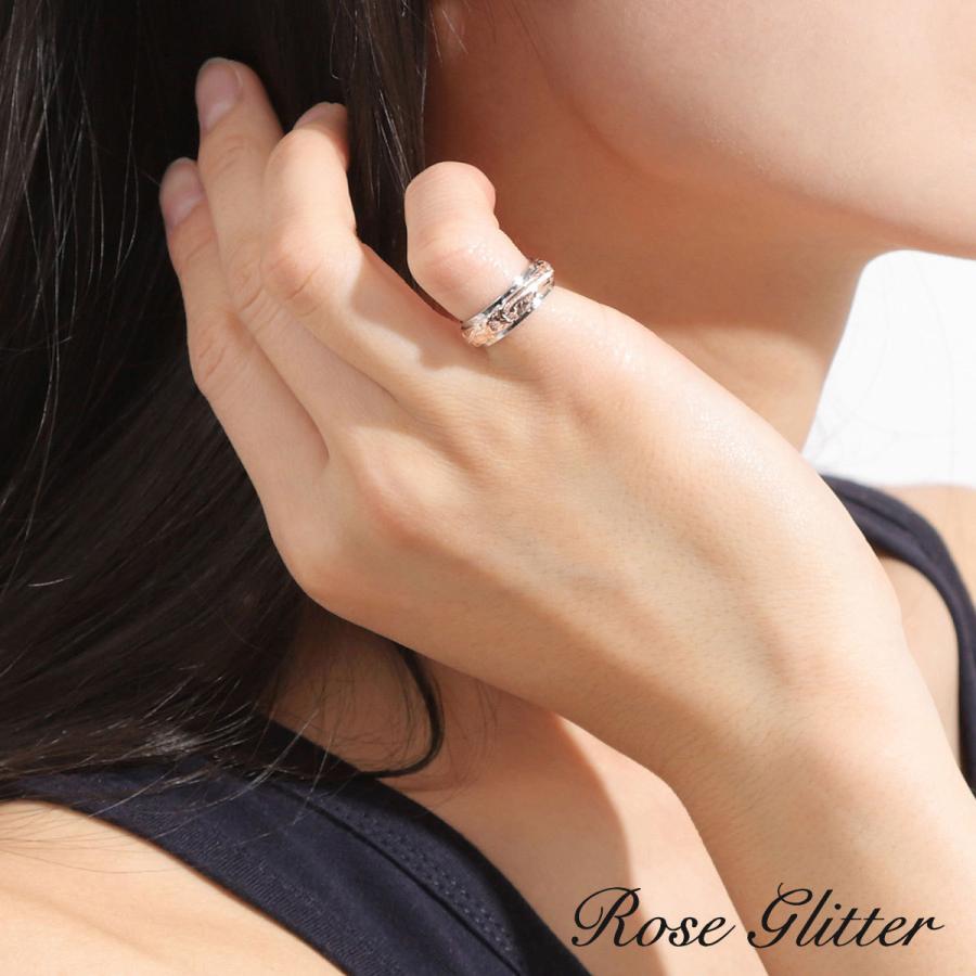 ハワイアンジュエリー リング 指輪 6mm 14K ピンクゴールド 2トーン