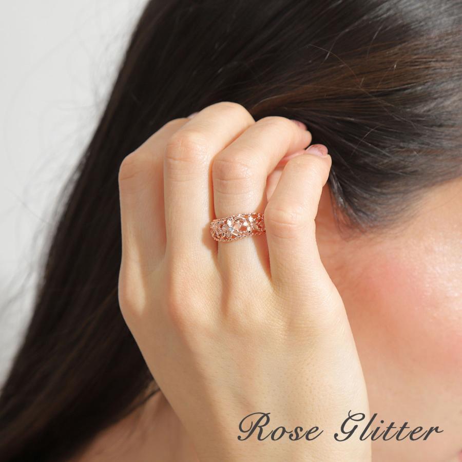 ハワイアンジュエリー 指輪 リング レディース ピンクゴールド