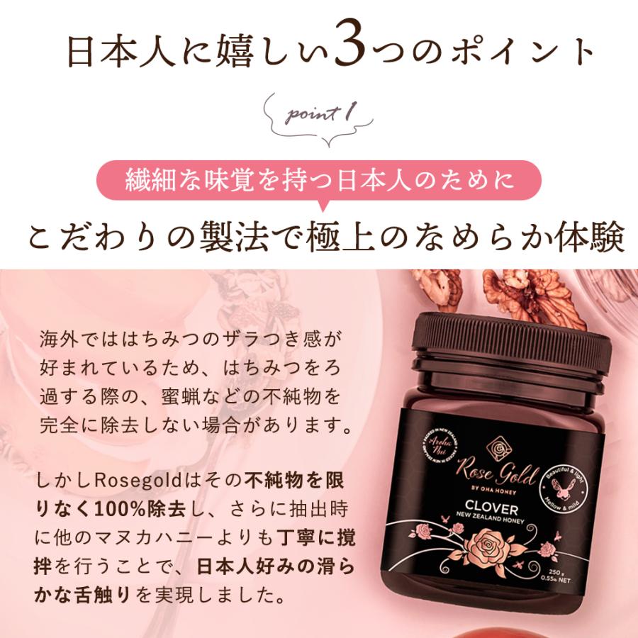 マヌカハニー MGO600+ MGS16+ UMF16+ ローズゴールド rosegold 250g 生