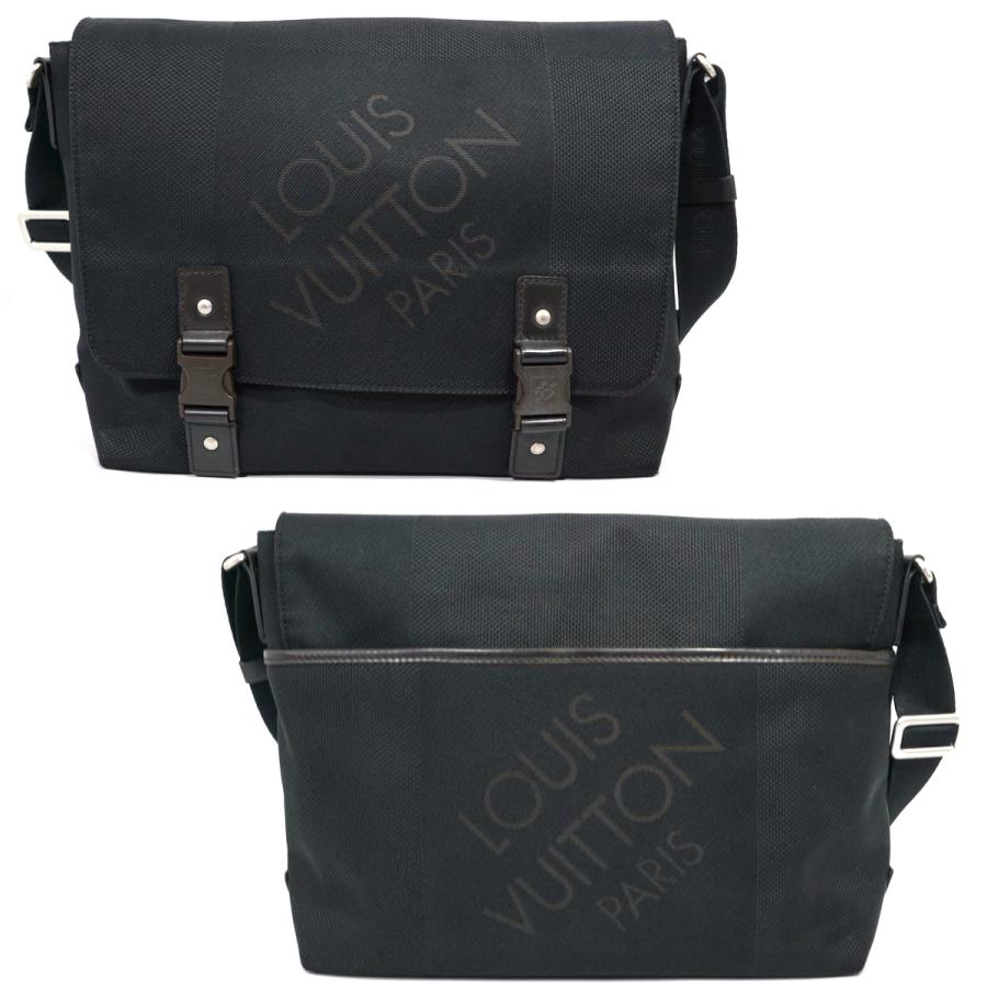 【良好品】Louis Vuitton ダミエジェアン ルー ショルダーバッグ 鞄 ノワール ブラック 黒 DAMIERGEANT メンズレディース ジュアン M93079｜roseline7700｜02
