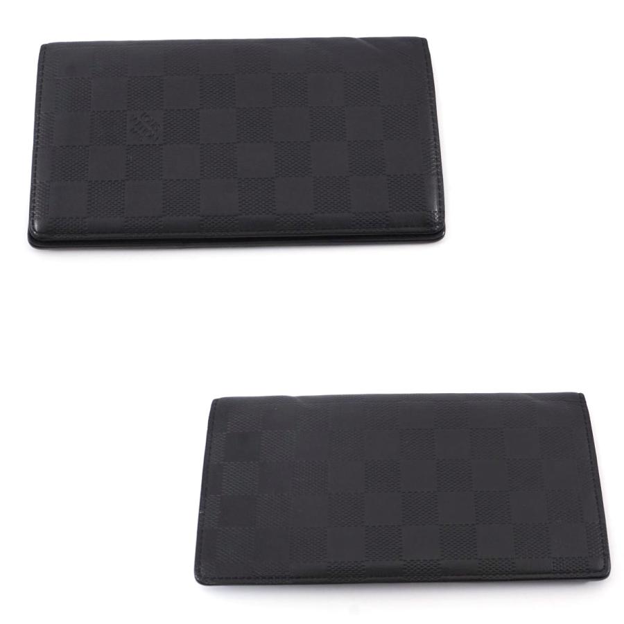 【美品】Louis Vuitton ダミエ アンフィニ ポルトフォイユ ブラザ 長財布 オニキス 黒 ブラック DAMIERINFINI WALLET 小銭入れ N63010｜roseline7700｜02