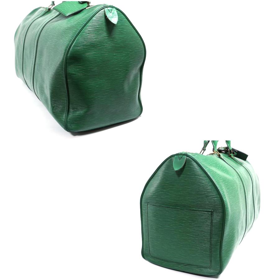 【良好品】Louis Vuitton エピ キーポル50 ボストンバッグ 鞄 ボルネオグリーン 緑 メンズ レディース 出張 旅行 EPI 通勤  手提げ M42964