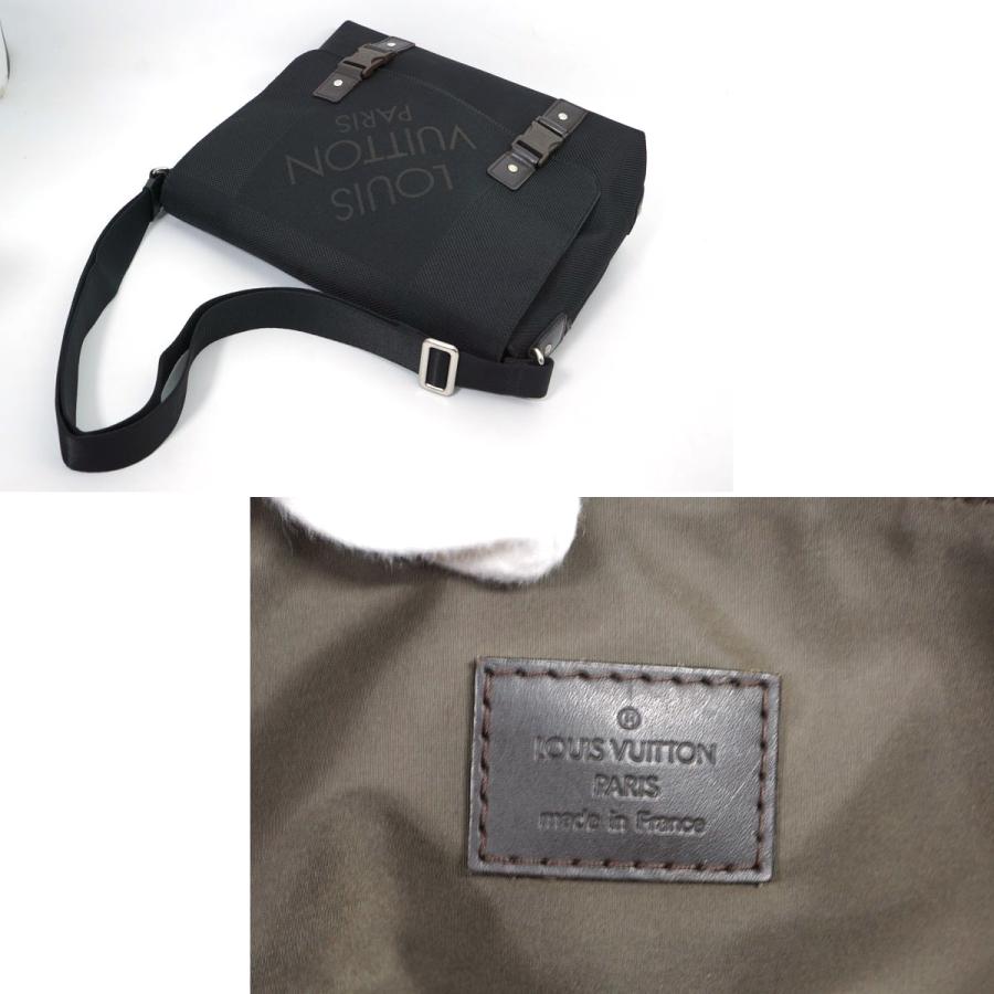 【美品】Louis Vuitton ダミエジェアン ルー ショルダーバッグ 鞄 ノワール ブラック 黒 DAMIERGEANT メンズレディース ジュアン M93079｜roseline7700｜10