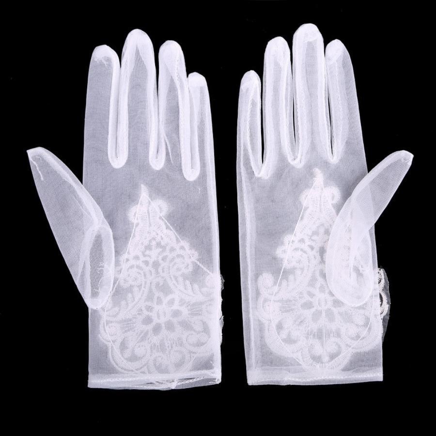 ウェディンググローブ ドレスグローブ ショートグローブ ドレス手袋 ショート フルフィンガー 刺繍 レース 結婚式 教会挙式 披露宴 ドレス 花嫁 |  | 03