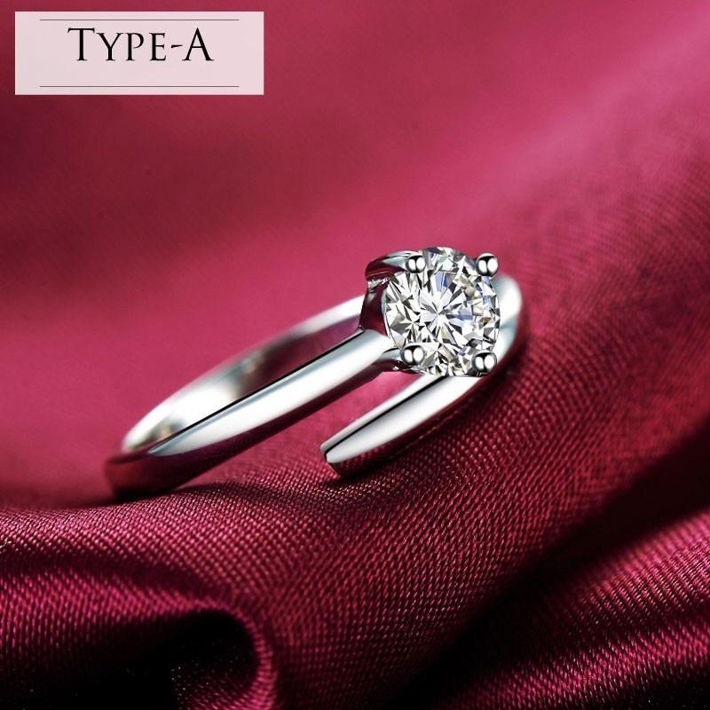 歳末セール 指輪 サイズフリー 一粒 リング 指輪 ペアリング プラチナ仕上げ シルバー925 ギフト プレゼント 誕生日 記念日 Ring 1 Rosenberg 通販 Yahoo ショッピング